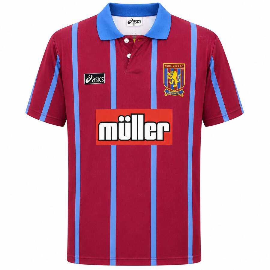 Aston Villa Home 1993 1995 Football Shirt