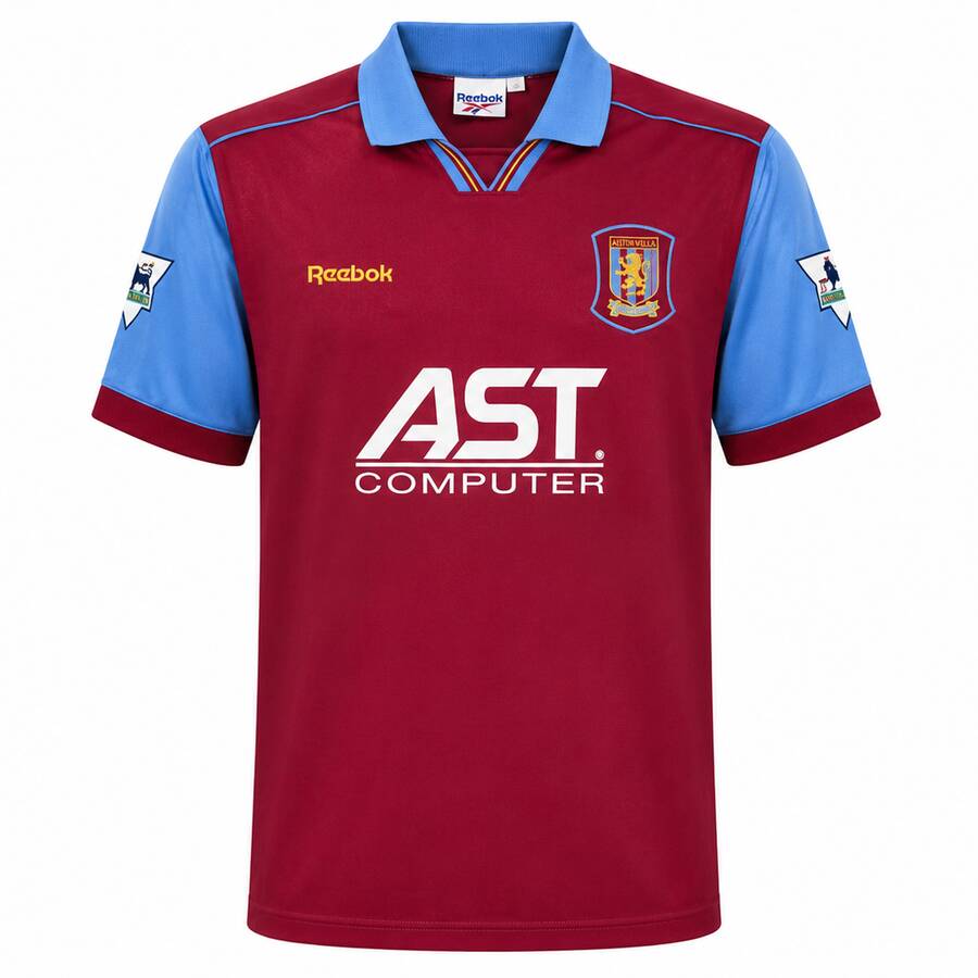 Aston Villa Home 1995 1997 Football Shirt