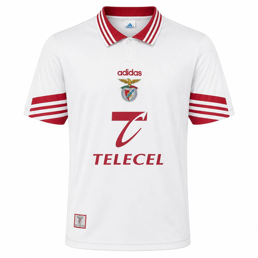 Benfica Away 1998 1999 White Football Shirt
