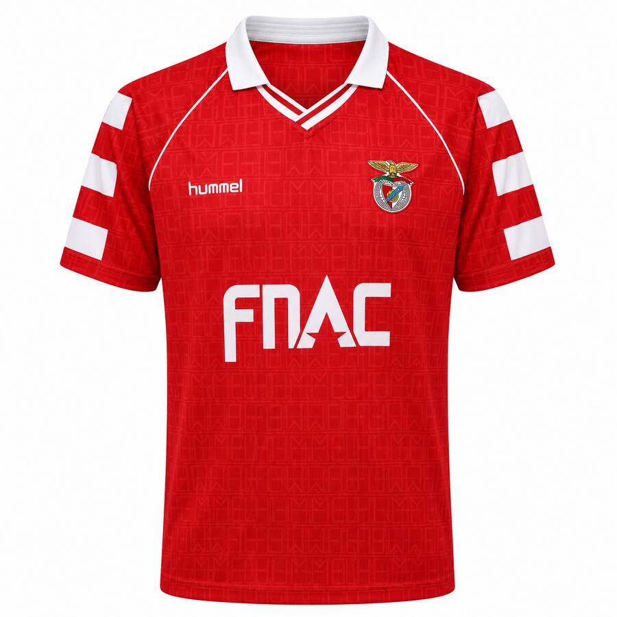 Benfica Home 1990 1991 Football Shirt