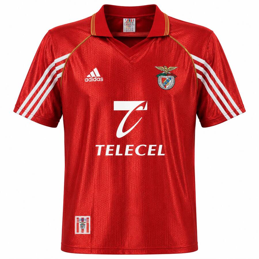 Benfica Home 1998 1999 Football Shirt