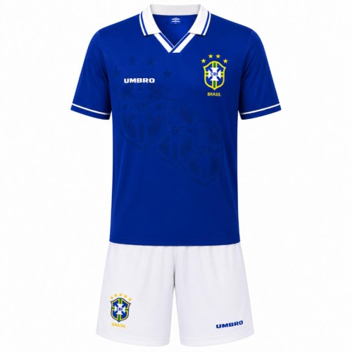 Brazil Away 1996 Kids Football Kit