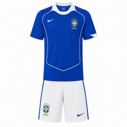 Brazil Away 2004 Kids Football Kit