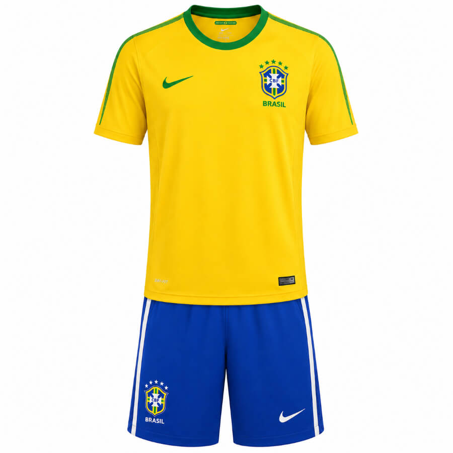 Brazil Home 2010 Kids Football Kit