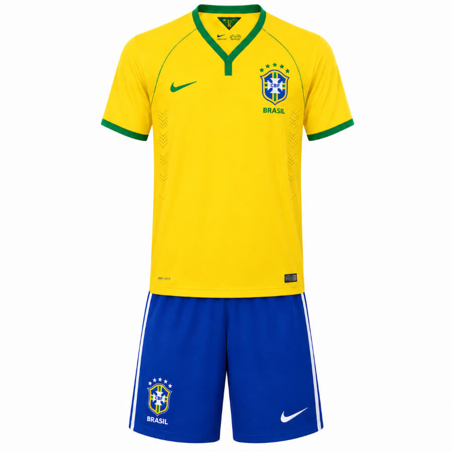 Brazil Home 2014 Kids Football Kit