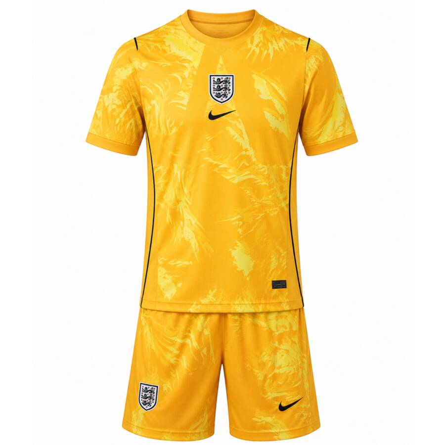 England Goalkeeper Yellow Kids Football Kit 2026