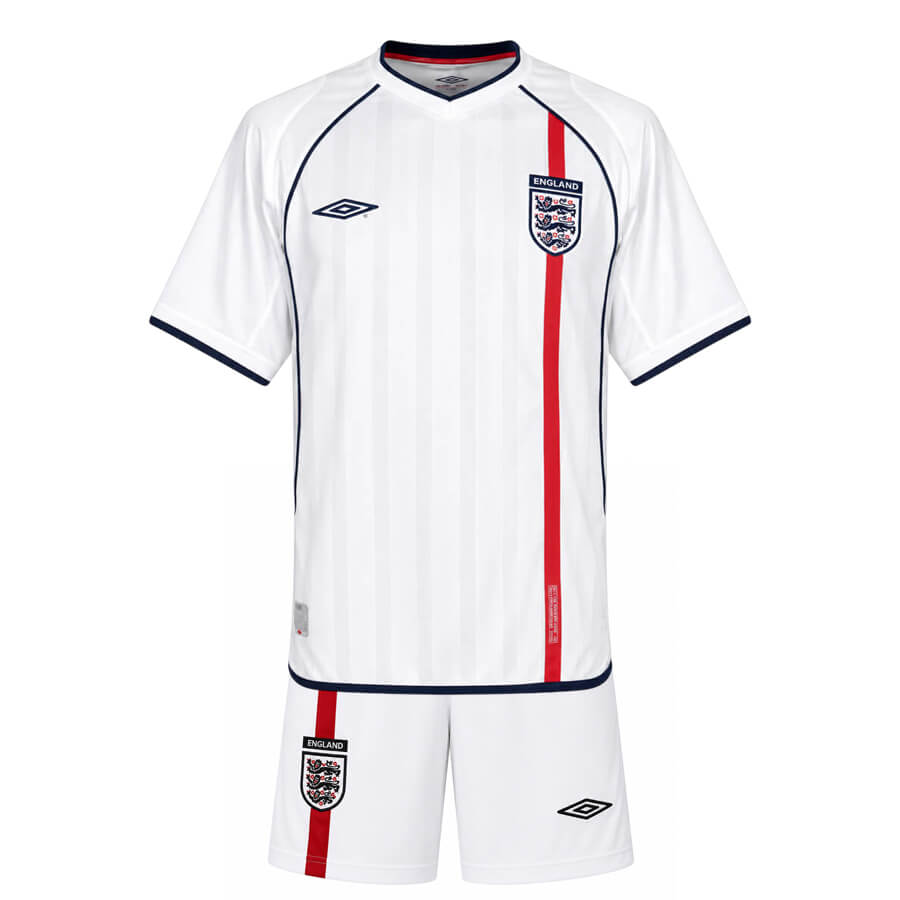 England Home 2002 Kids Football Kit 2002