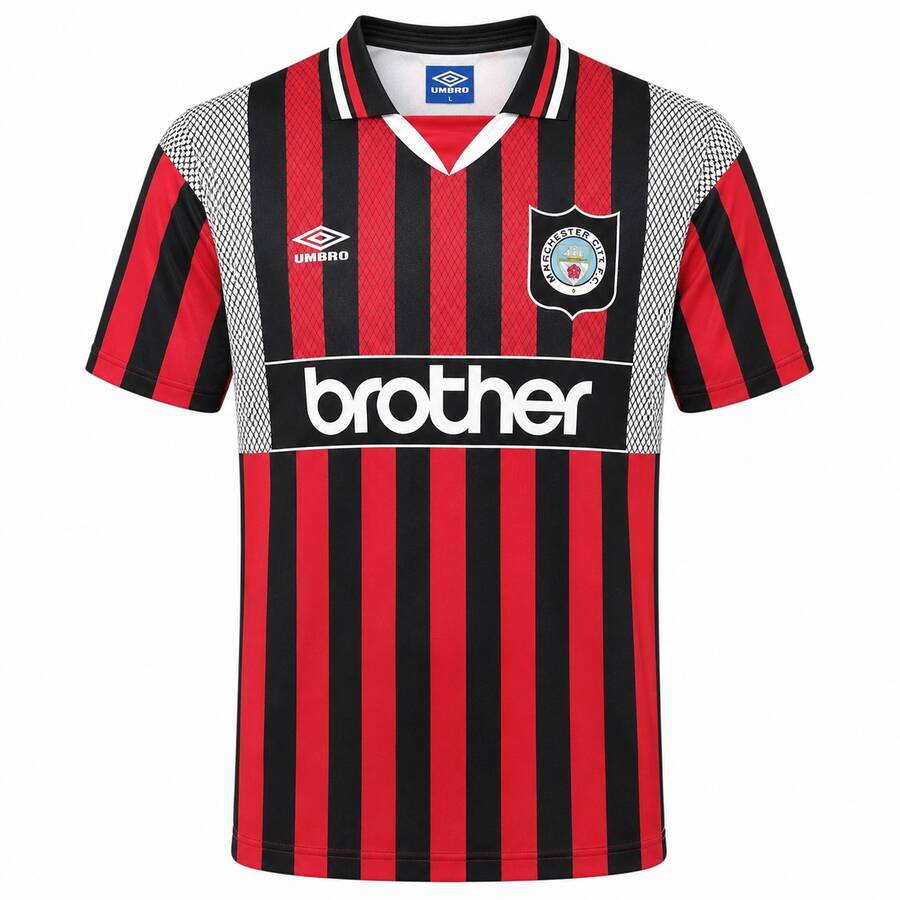 Manchester City Away 1994 1995 Football Shirt