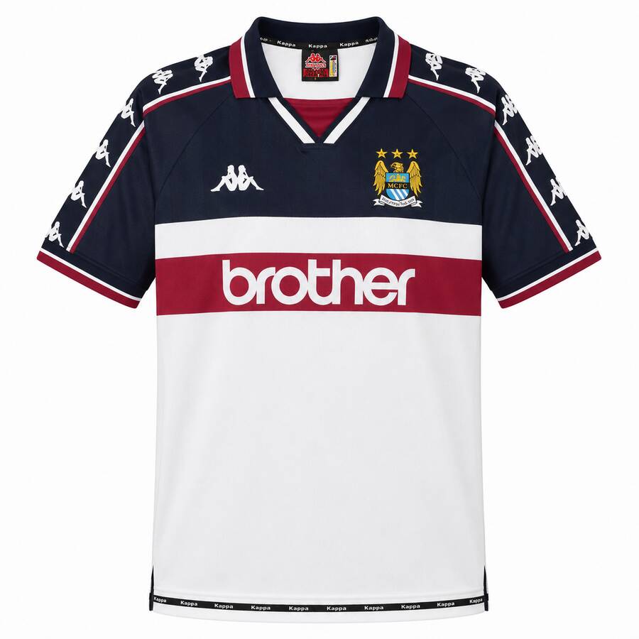 Manchester City Away 1997 1998 Football Shirt