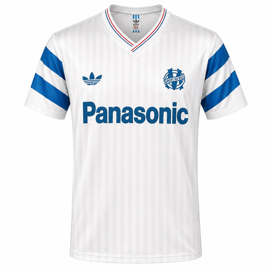 Marseille Home 1989 1991 Football Shirt
