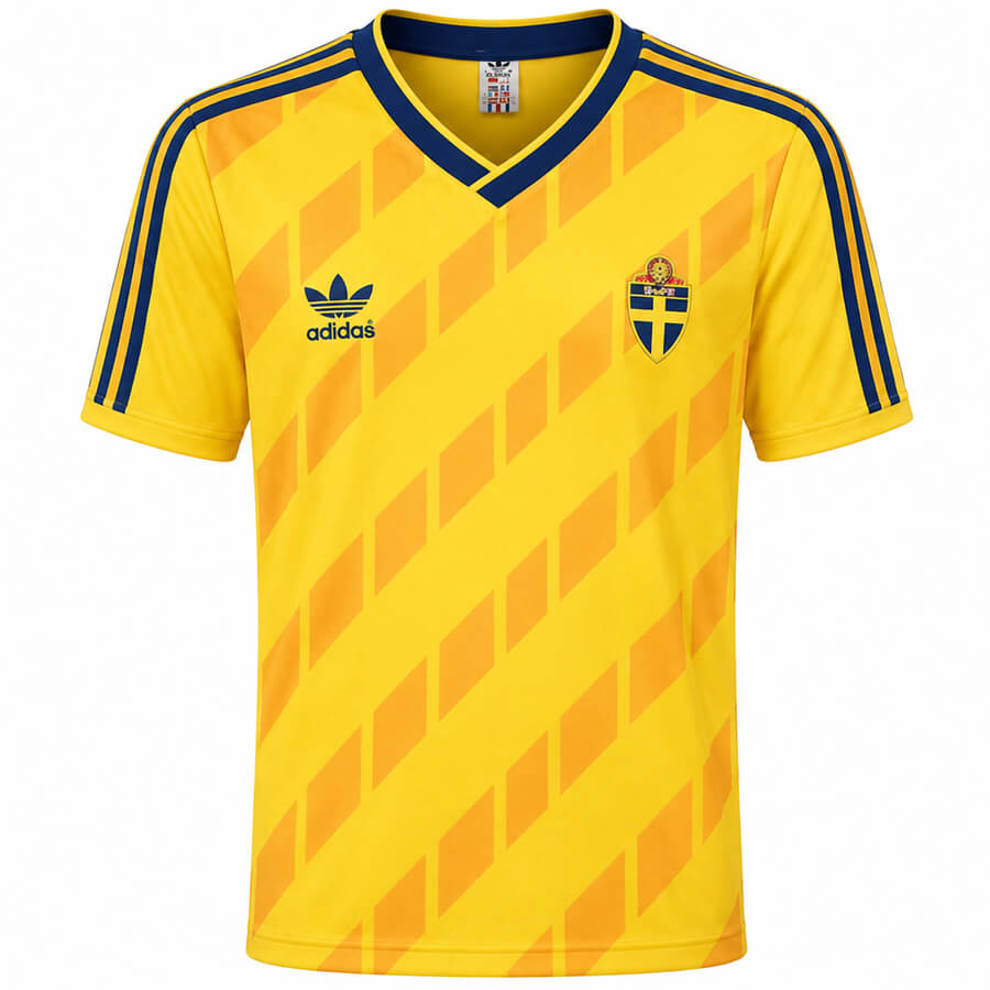 Sweden Home 1988 Football Shirt