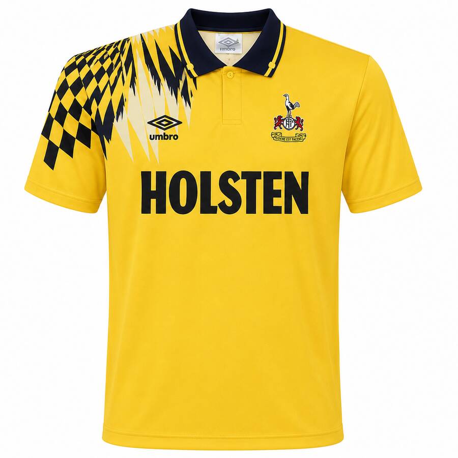 Tottenham Hotspur Yellow 1992 1994 Football Shirt