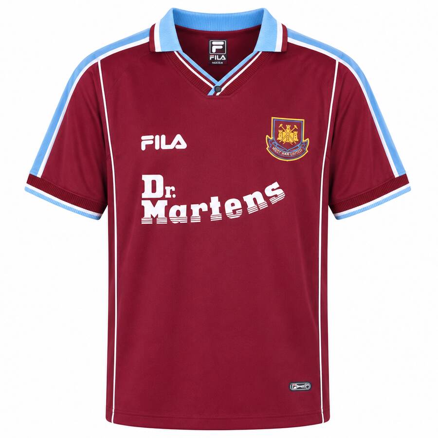 West Ham United Home 1999 2001 Football Shirt